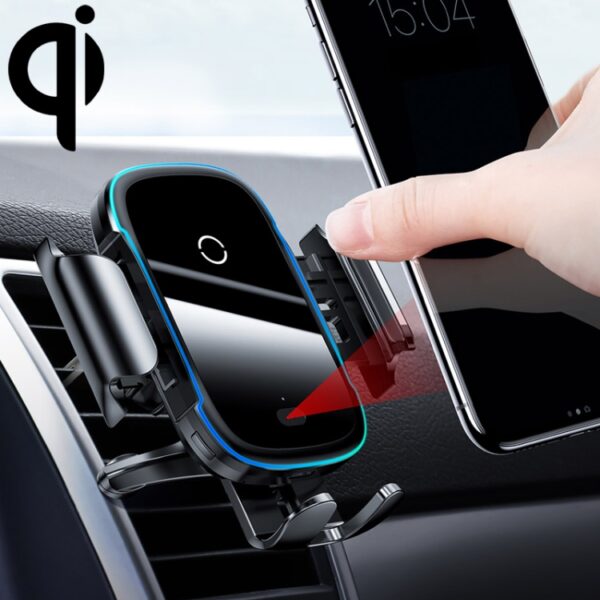 Baseus QI 15W Wireless Car Charger with Dash & Air Vent Mount - Image 5
