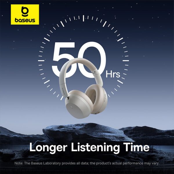 Baseus Headphones Over Ear Bass 35 Max White - Image 3