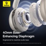 Baseus Headphones Over Ear Bass 35 Max White - Image 4
