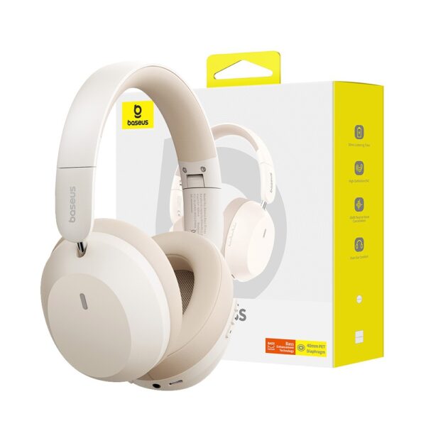 Baseus Headphones Over Ear Bass 35 Max White - Image 7