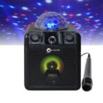 N-Gear DISCO BLOCK 410 Portable Karaoke Speaker with Discoball With 2 Wired Microphones