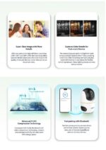 Dahua IP Indoor 3.0MP Wifi PT Dome Dual Lens H3D-3F - Image 3