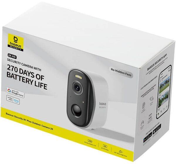 Baseus Security N1 Plus Outdoor Camera 2K Full Color White(Add On) - Image 8