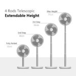 Jisulife Extendable Rotating Desktop Fan FA13P White - Image 11