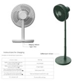 Jisulife Extendable Rotating Desktop Fan FA13P White - Image 9