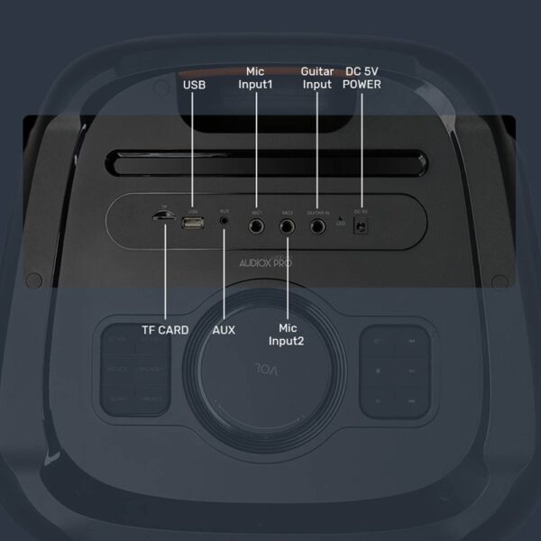 SonicGear AudioXPro1200HD 2 x 12'' Portable Karaoke Speaker with 2 x Wireless Microphones - Image 3