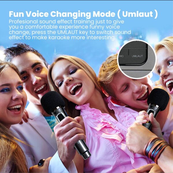 SonicGear AudioXPro1200HD 2 x 12'' Portable Karaoke Speaker with 2 x Wireless Microphones - Image 5