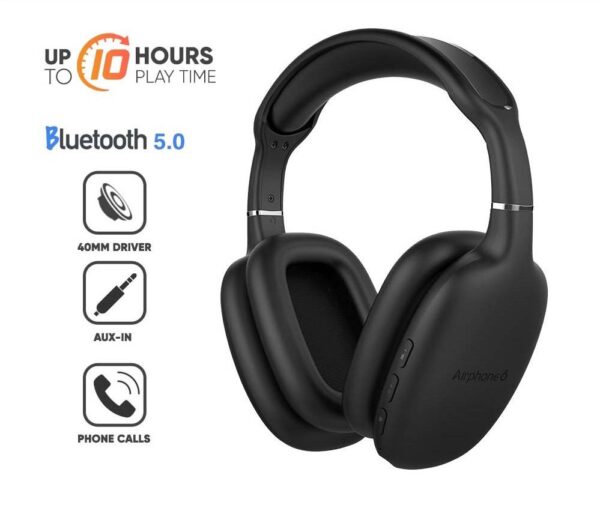 SonicGear Airphone 6 Bluetooth Headphones Black - Image 4