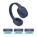 SonicGear Headphones Bluetooth AIRPHONE 3 Type-C Indigo Blue - Image 2
