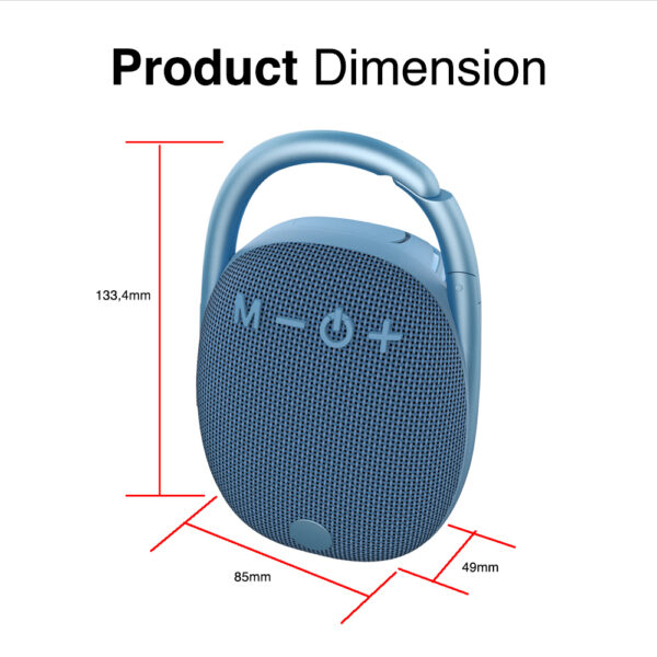 SonicGear SonicGo! Clipz Portable Bluetooth Speaker Red - Image 11