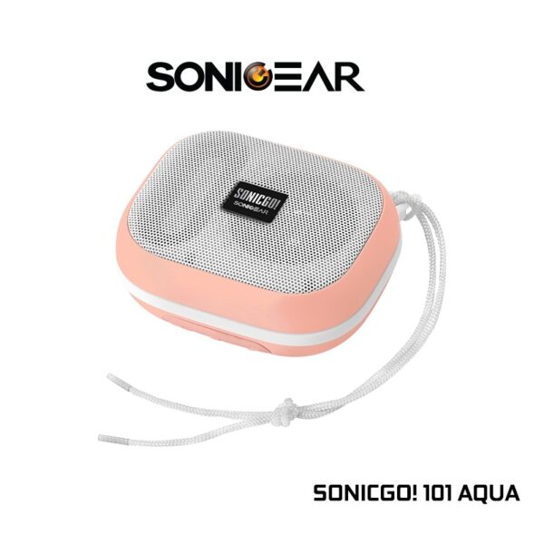 SonicGear SonicGo!101 AQUA Portable IPX7 Bluetooth Speaker Pink - Image 9