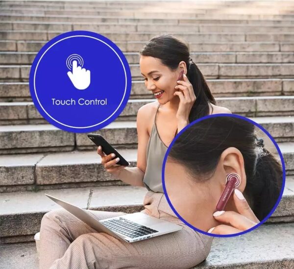 SonicGear EarPump TWS3+  BT Earphones Maroon - Image 7