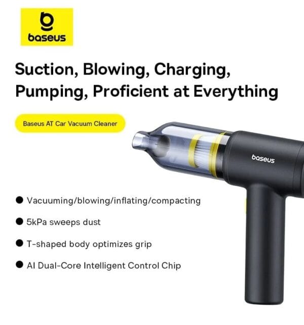 Baseus VA Vacuum Cleaner Car 5000pa Black - Image 9