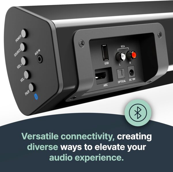 Majority TETON PLUS Soundbar 180W Wireless Subwoofer BT-USB-HDMI - Image 5