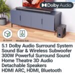 Majority EVEREST Soundbar 300W 5.1 Detach.Speakers Wls-Sub - Image 2