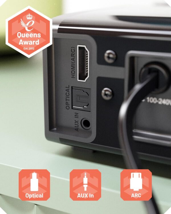 Majority Soundbar SB40 60W BT/HDMI/RC (Oakcastle) - Image 4