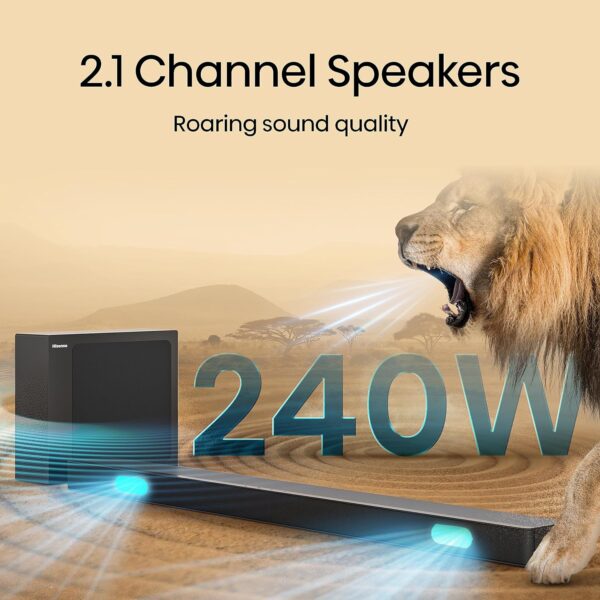 Hisense Soundbar HS2100 2.1 CH 240W BT/USB/Optical - Image 4
