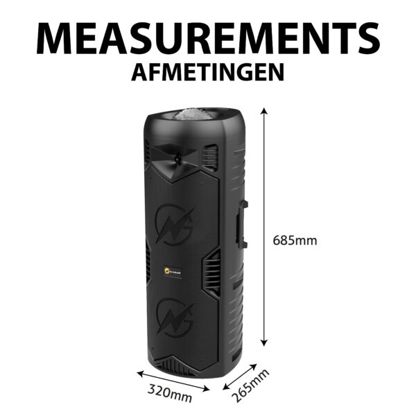 N-Gear LGP-5150 Portable Speaker with Disco Ball 1x Wireless Mic BT/USB & Powerbank Function - Image 6