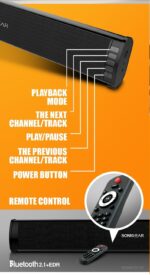 SonicGear SONICBAR 3000 Soundbar for TV/PC 40W RMS Bluetooth, SD Card & FM - Image 2