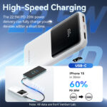 Vention Powerbank 10000mAh 22.5W Built-in USBC+Lighting Black FHOB0 - Image 8