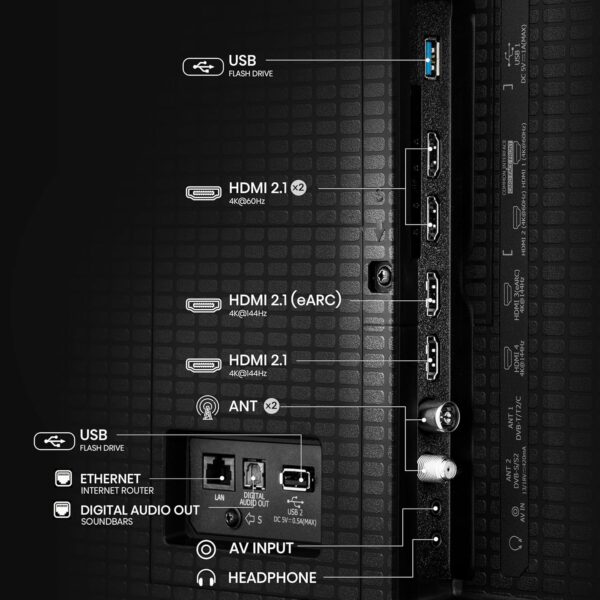 Hisense 55U7Q 55'' 4K Smart QLED MINI LED 144hz Gaming TV - Image 3