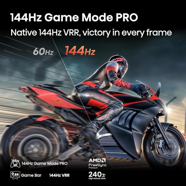 Hisense 55U7Q 55'' 4K Smart QLED MINI LED 144hz Gaming TV - Image 4