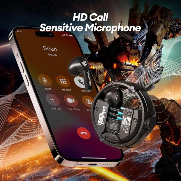 Transformers TWS Earphones TF-T23 Black - Image 6