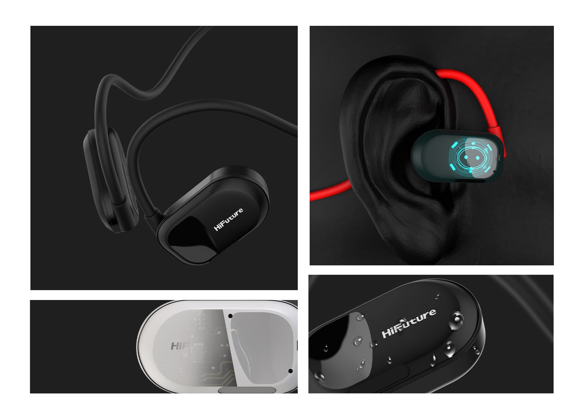 HiFuture Headphones Open Ear FutureMate Grey-White - Image 7