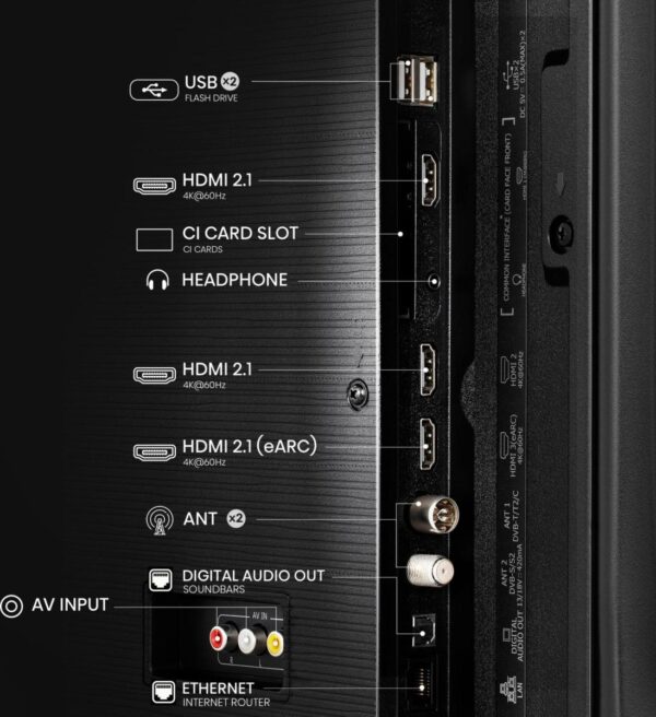 Hisense 55U7Q 55'' 4K Smart QLED MINI LED 120hz Gaming TV - Image 3