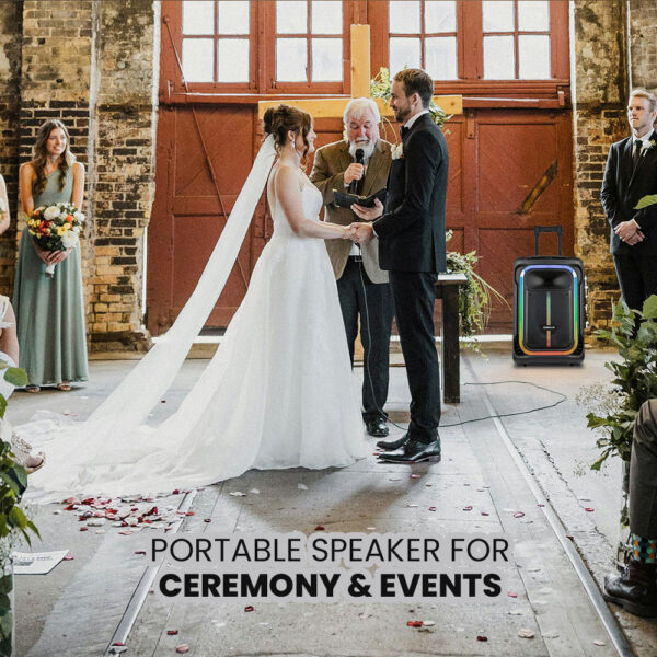 SonicGear Portable Karaoke Speaker 12'' 240W TWS BT/USB 2x Mics HYPERBOX 1300 Pro - Image 3