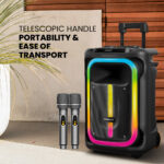 SonicGear Portable Karaoke Speaker 12'' 240W TWS BT/USB 2x Mics HYPERBOX 1300 Pro - Image 8