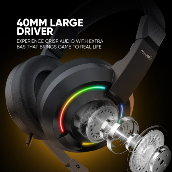 Armaggeddon Gaming Headset 3.5mm 2.1 40mm PULSE 1 Chroma Black - Image 6