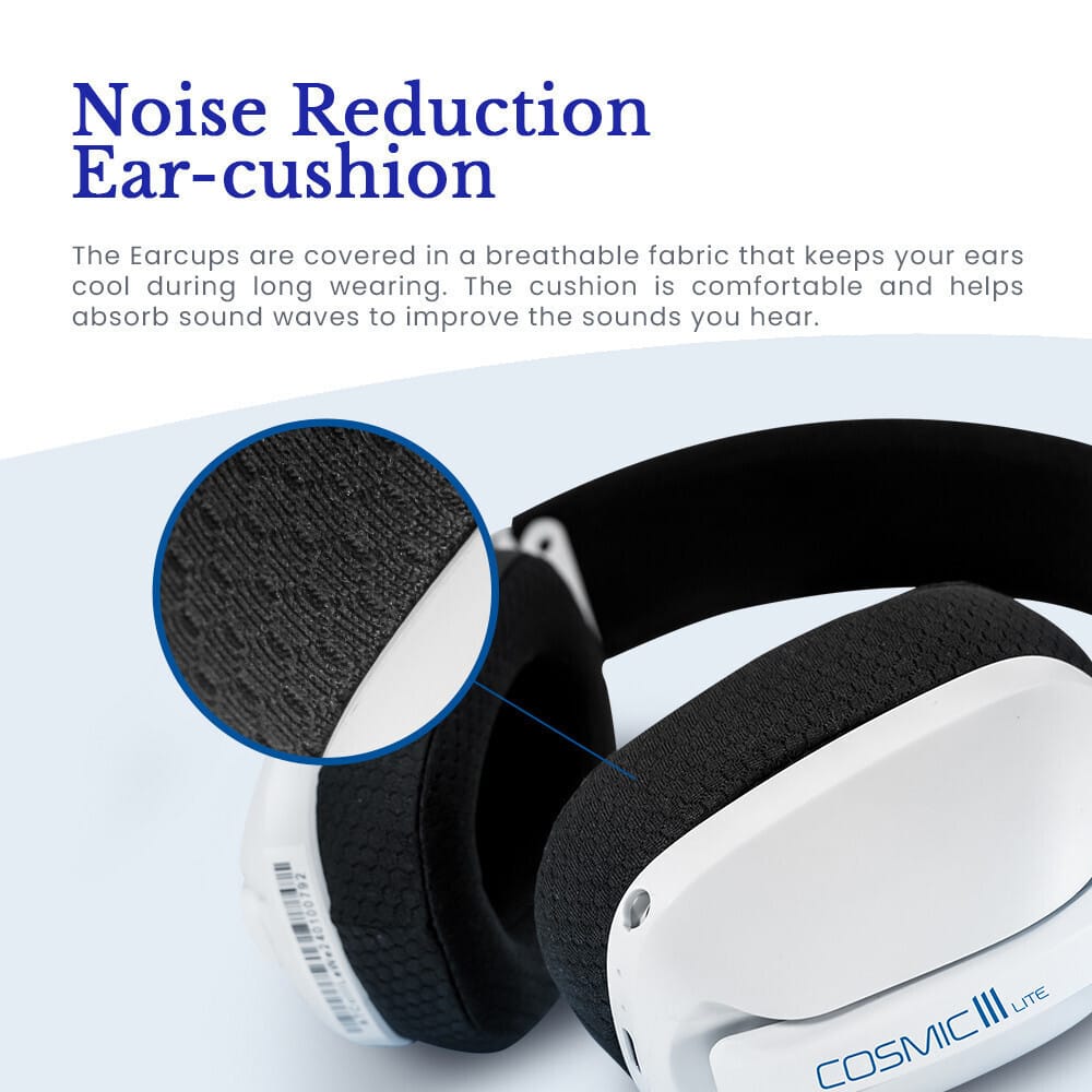 Armaggeddon Gaming Headset USB+3.5mm+2.4G+BT Fabric COSMIC-III LITE Black - Image 4