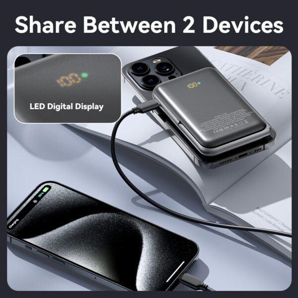 Vention Powerbank Wireless Magnetic 10000mAh 20W Black FHNB0 - Image 14