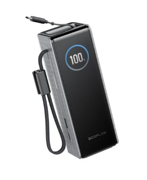 EcoFlow Charge Powerbank RAPID 25000mAh 170W + 100W Built-In & Retractable Cable Black