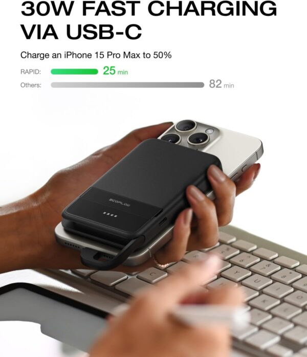 EcoFlow Charge Powerbank Magnetic RAPID 10000mAh Silver - Image 8