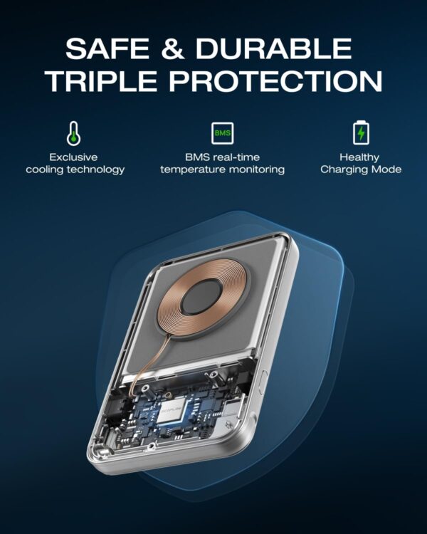 EcoFlow Charge Powerbank Magnetic RAPID 10000mAh Silver - Image 5