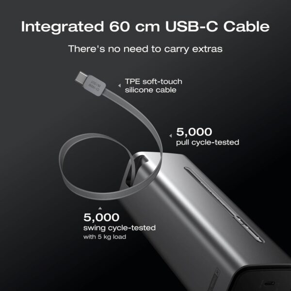 EcoFlow Charge Powerbank RAPID Pro 27650mAh 300W + 140W Built-in Cable Black - Image 6