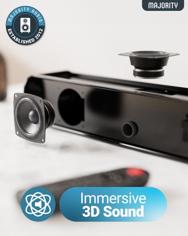 Majority Soundbar NAGA 80 140W 2.1 3D Sound Built-in Sub - Image 8