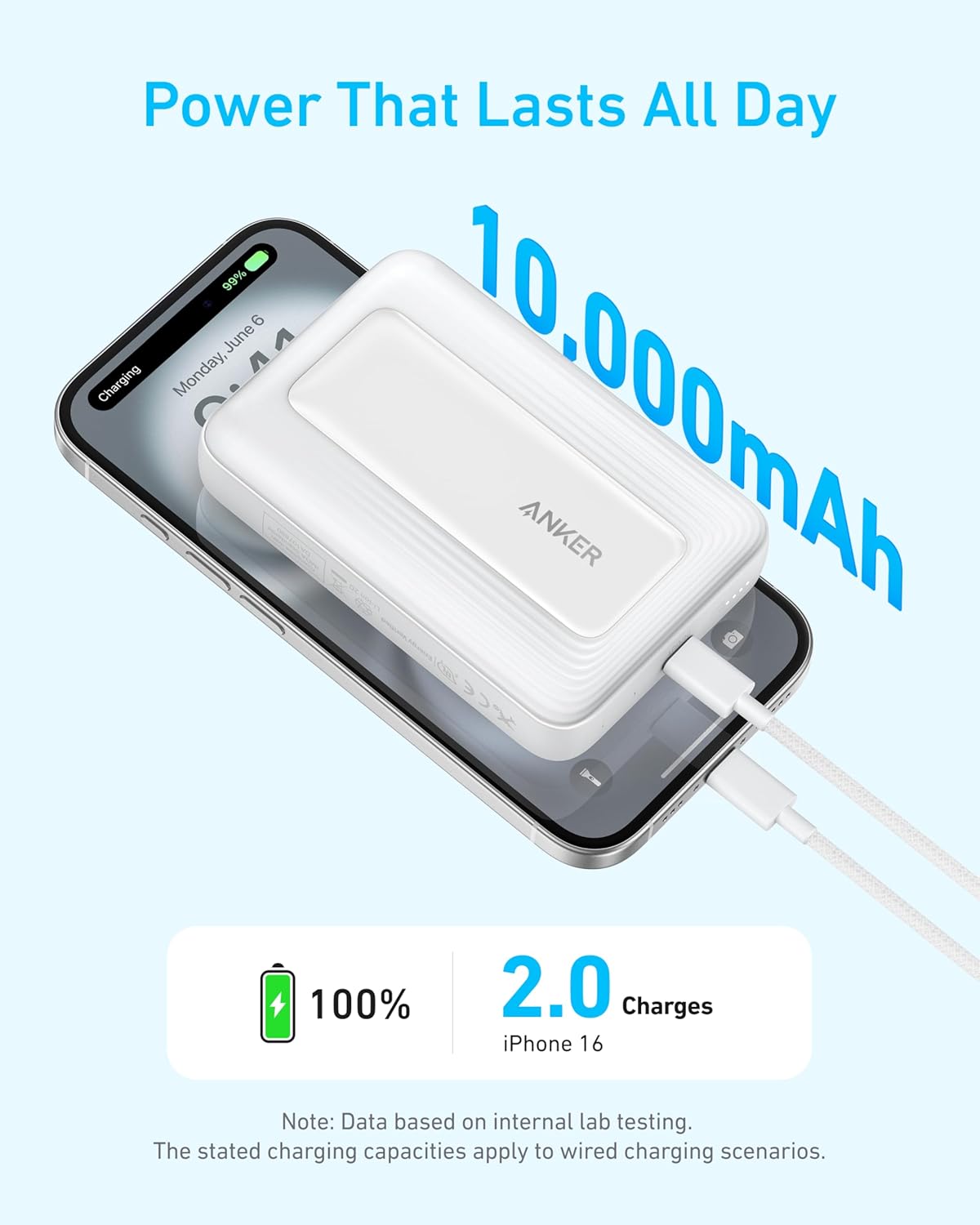 Anker Mobile Powerbank 10000 MagGo Zolo Wireless with 30W USB-C Black - Image 4