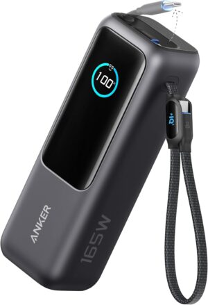 Anker Mobile Powerbank 25000 Prime 165W Built-In and Retractable Cables