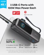 Anker Mobile Powerbank 25000 Prime 165W Built-In and Retractable Cables - Image 6