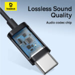 Baseus Earphones Wired Type C CZ17 Black - Image 19