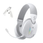 Armaggeddon Gaming Headset USB+3.5mm+2.4G+BT PU Leather COSMIC-V Ultraclear White