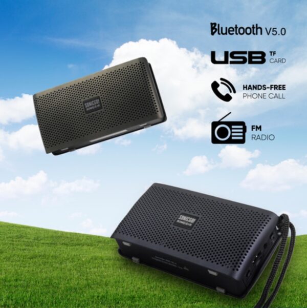 SonicGear SONICGO! RDO30-X Portable BT/FM/USB Speaker Gray - Image 17