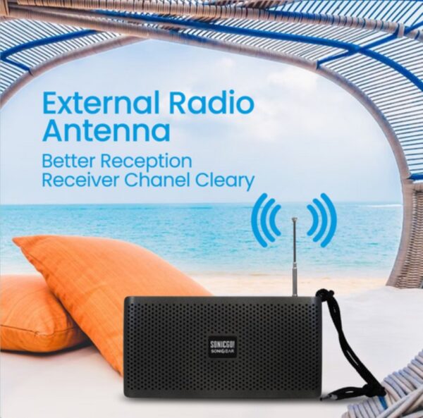 SonicGear SONICGO! RDO30-X Portable BT/FM/USB Speaker Gray - Image 18