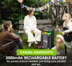 SonicGear Portable Karaoke Speaker 2 x 6.5'' BT/USB/RGB 2x Mics Audiobox BBX1300 - Image 6