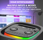 SonicGear Portable Karaoke Speaker 2 x 6.5'' BT/USB/RGB 2x Mics Audiobox BBX1300 - Image 4