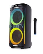 Majority Speakers Portable Karaoke PULSE P4 420W Wireless Mic BT/USB/RGB UK