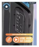 Majority Speakers Portable Karaoke PULSE P4 420W Wireless Mic BT/USB/RGB UK - Image 6